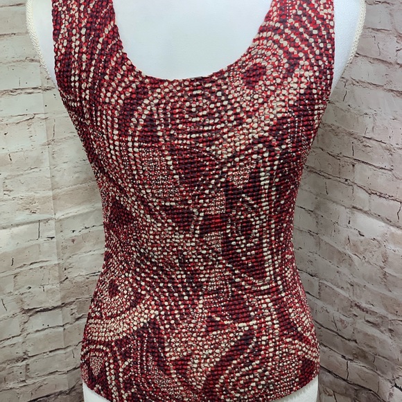 Nicola stretch scoop neck Top SZ M abstract print - Picture 2 of 8